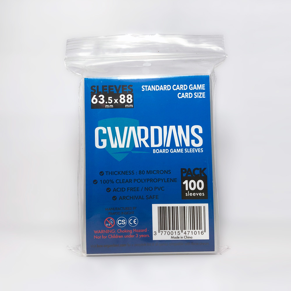 acheter Gwardians® sleeves standard size 63,5 X 88mm - Rangement